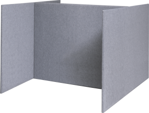 Akoestisch paneel, H-opstelling, hoogte 140 cm, tbv bureau 180 x 80 cm