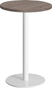 Pipe lounge tafel Ø40 cm, op kolom, hoogte 60 cm
