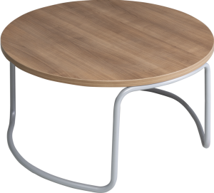 Alfa Lounge bijzettafel Ø120 cm, sledeframe draadstaal Ø11 mm, hoogte 45 cm