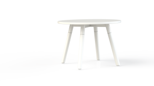 Corner bijzettafel Ø60 cm, op 4-poots onderstel Ø38 mm, hoogte 42 cm