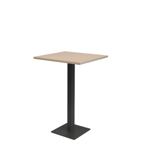Kolom hoge tafel vierkant 80 x 80 cm, vierkante voet 50 x 50 cm, vaste hoogte 110 cm