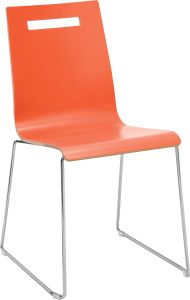 Oscar slede frame stoel zonder armleuning, draadstaal Ø11 mm, zithoogte 46 cm