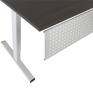 Frontpaneel van metaal tbv bureau 160 cm, afmeting: 140 cm,
AL - Aluminium RAL9006