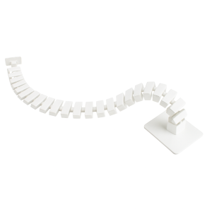 Huislijn kabelslang 130 cm tbv zit/sta werkplek incl 2 magneten, WT - Wit