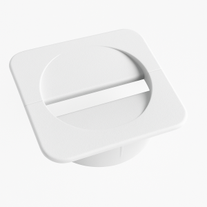 Huislijn kabeldoorvoer dop vierkant 90 mm voor boring 80 mm, WT - Wit RAL9010