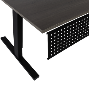 Frontpaneel van metaal tbv bureau 160 cm, afmeting: 140 cm, ZW - Zwart RAL9005