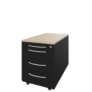 Basic verrijdbaar ladenblok 05, 1 pennenlade en 3 laden, 44 br x 80 dp x 62 hg