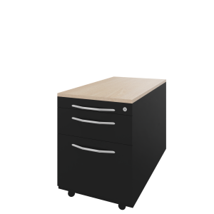 Basic verrijdbaar ladenblok 05, 1 pennenlade, 1 lade en 1 hangmappenlade, 44 br x 80 dp x 62 hg