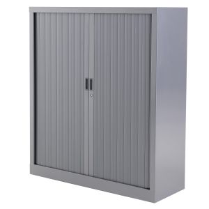 Huislijn Economy jalouziekast 136h x 120b x 43d cm, kunststof lamellen, stalen romp, 3 legborden