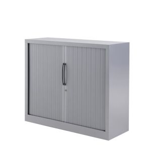 Huislijn Basic roldeurkast 100h x 120b x 43d cm, kunststof lamellen, stalen romp, 2 legborden