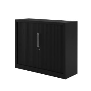 Huislijn Carré roldeurkast 100h x 120b x 43d cm, kunststof lamellen, stalen romp, 2 legborden