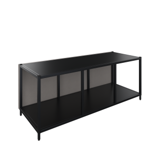 Akoestisch achterhangend paneel 1 OH, 119 br x 41 hg, 32 mm dikte, volledig gestoffeerd