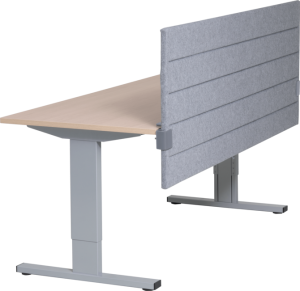 Akoestisch paneel 120 br x 70 hg met bladklem A tbv montage aan tafelblad