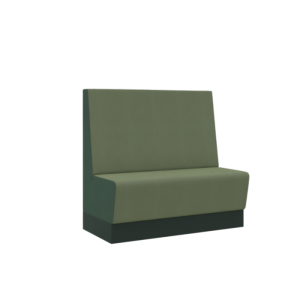 Aura café hoog bench, 2-zits compleet gestoffeerd, 120 cm breed