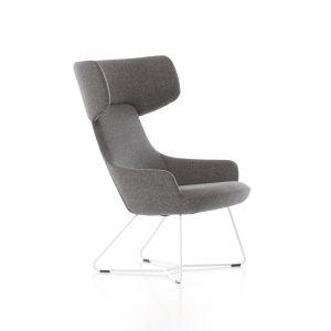 Hendrix armstoel, hoge rug, draadstalen frame