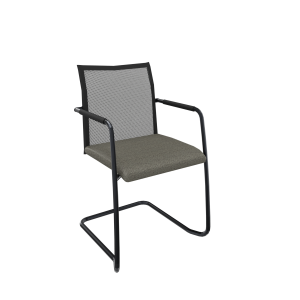 Alfa hoge rug netbespanning - slede zwart, Pearl 00J3.png