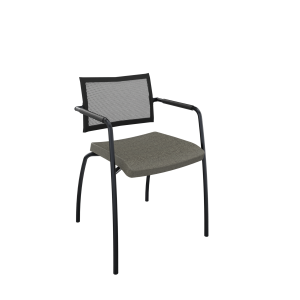 Alfa lage rug netbespanning - 4 poots zwart - Pearl 00J3.png