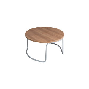 Alfa Lounge bijzettafel Ø80 cm, sledeframe draadstaal Ø11 mm, hoogte 45 cm