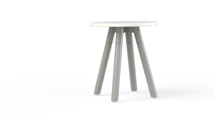 Corner bijzettafel Ø40 cm, op 4-poots onderstel Ø38 mm, hoogte 42 cm