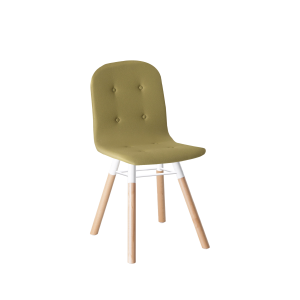 Carvi 4 poots stoel, massief beuken frame Ø38 mm, zithoogte 46 cm