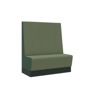 Aura café extra hoog bench, 2-zits compleet gestoffeerd, 120 cm breed