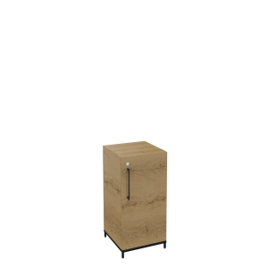 Flexwall kast 2 OH op metalen 4-poots sokkel 41 br x 85 hg x 43 dp met 1 x draaideur en 1 legbord