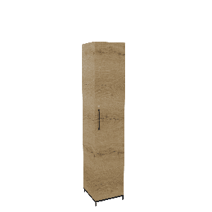 Flexwall kast 5 OH op metalen 4-poots sokkel 41 br x 204 hg x 43 dp met 1 x draaideur en 4 legborden