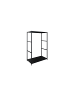 Flexwall frame 124 hg x 80 br x 43 dp, indeling 1-vaks en inclusief 2 legborden
